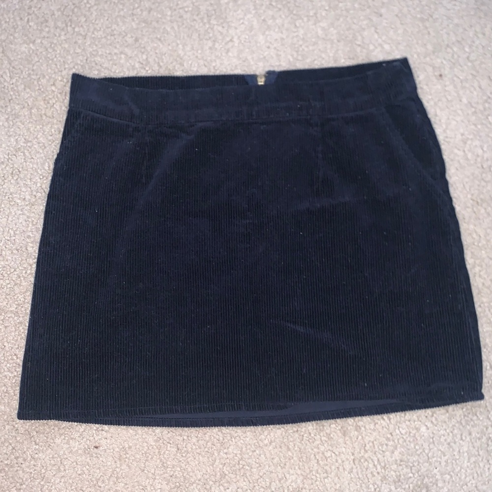navy, corduroy skirt